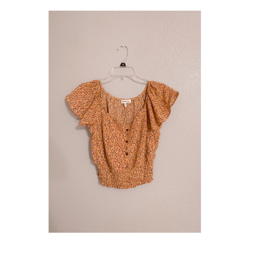 Mustard Yellow 70s inspired Crop Top